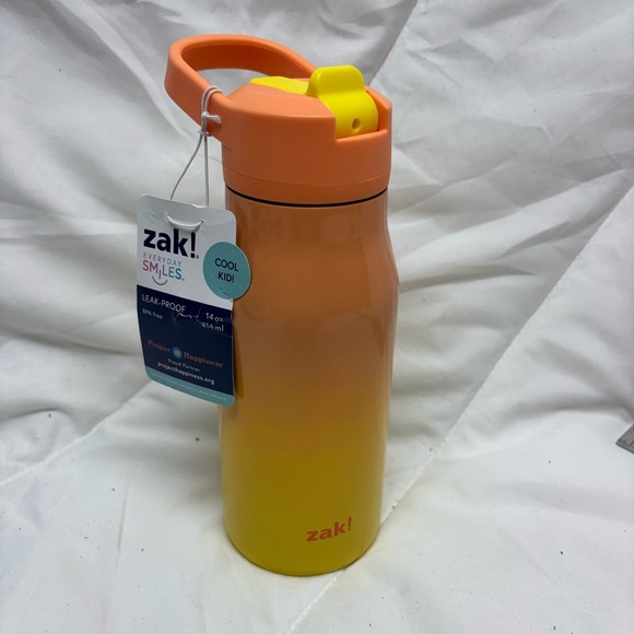 Zak! Other - NWT Zak Designs 14 fl oz Double Walled Stainless Steel bottle yellow orange